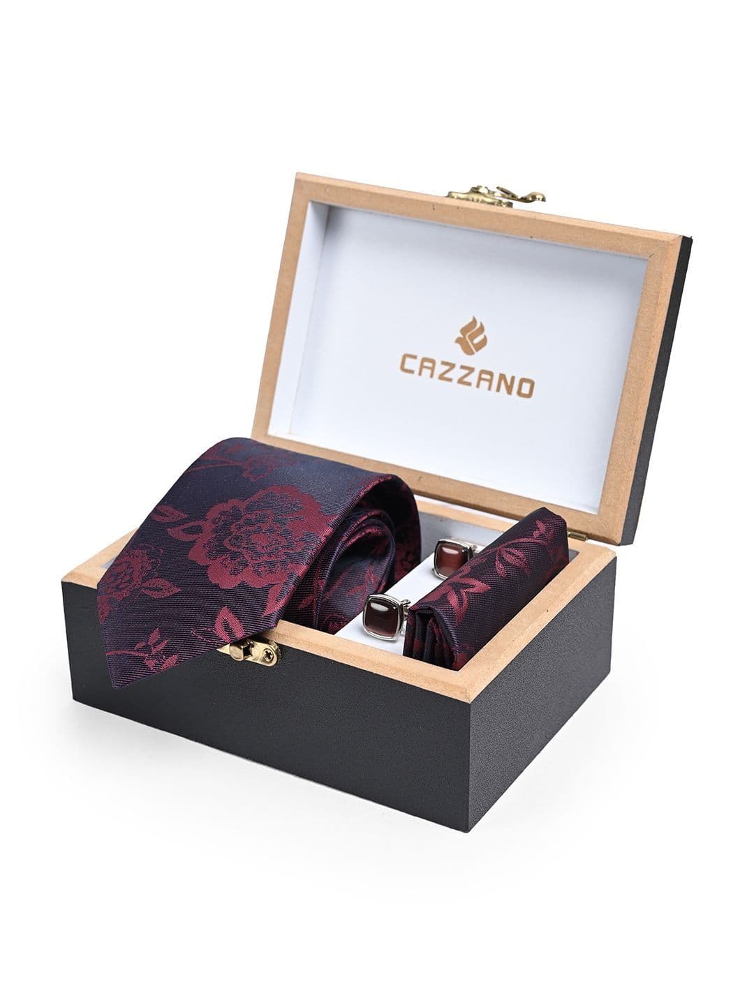 Cazzano Printed Ties and Cufflinks - view 1