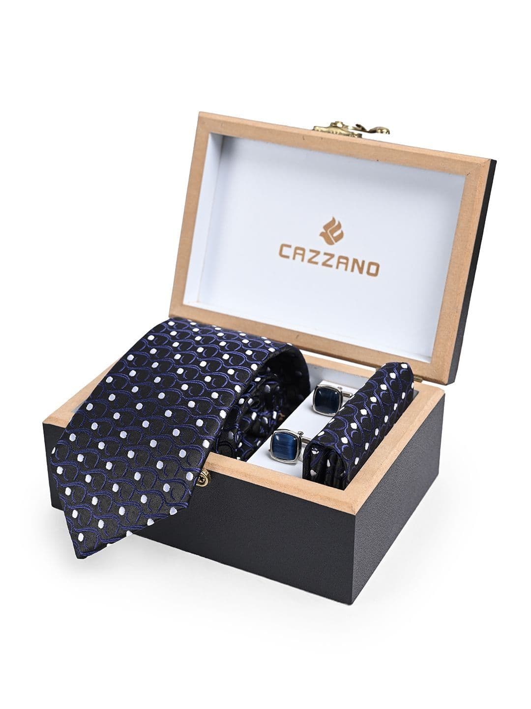 Cazzano Printed Ties and Cufflinks - view 1