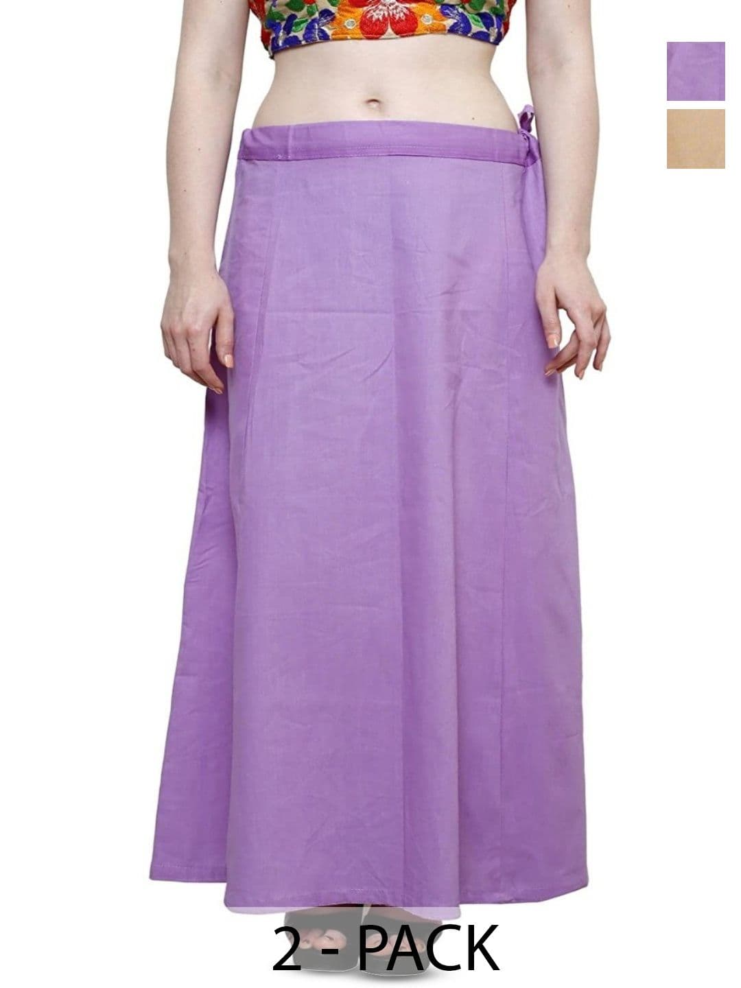 Guddan Pack Of 2 Mid-Rise Cotton Saree Shapewear - view 1