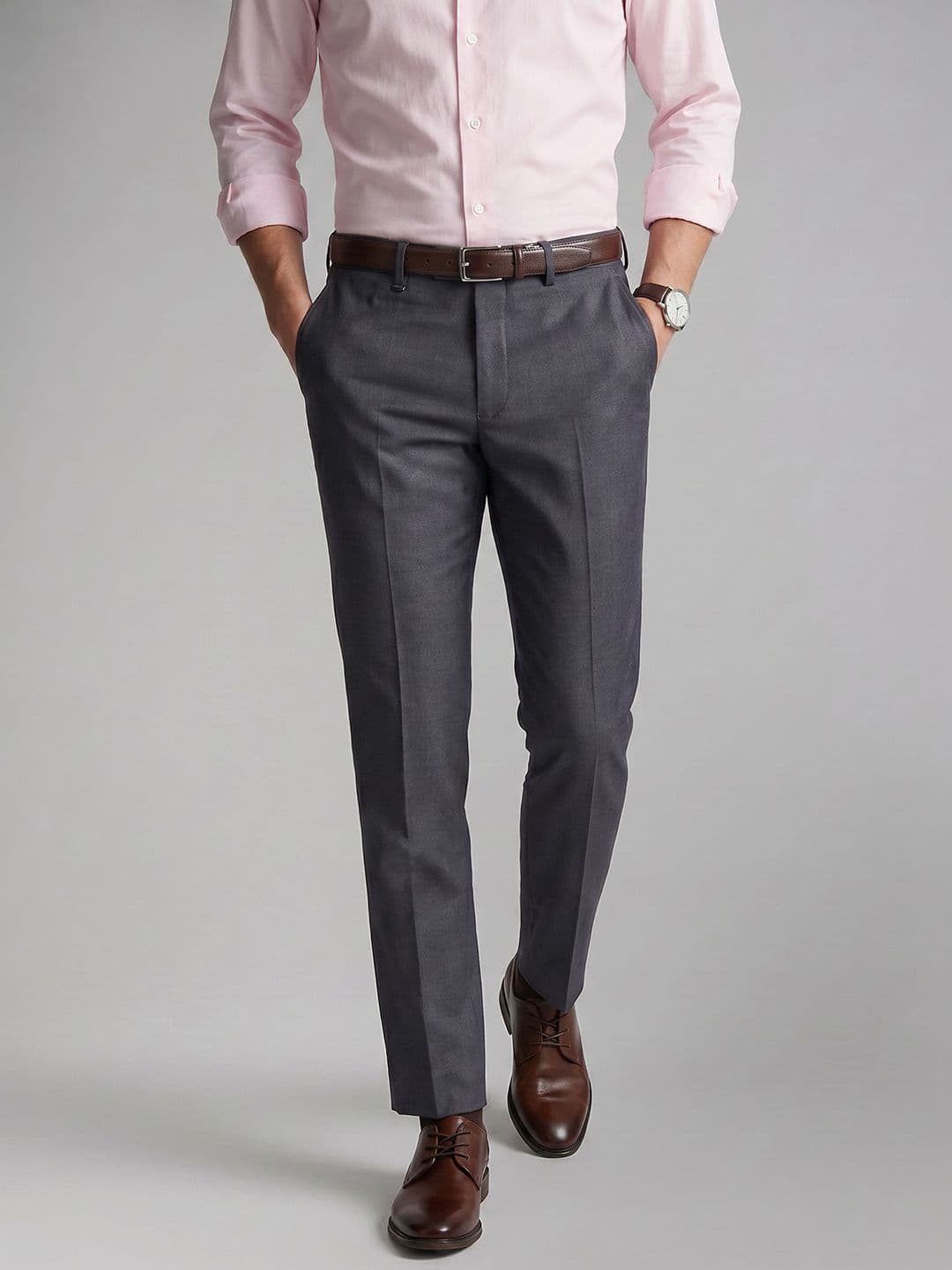 Van Heusen Men Slim Fit Formal Trousers - view 1