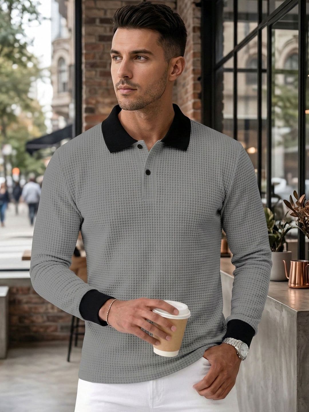 Starvy Men Polo Collar T-shirt - view 1