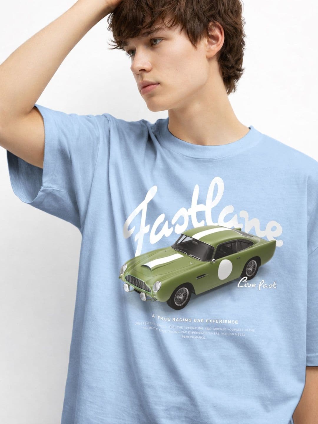 The Roadster Lifestyle Co Printed Cotton Round Neck Oversized Tshirt - view 1