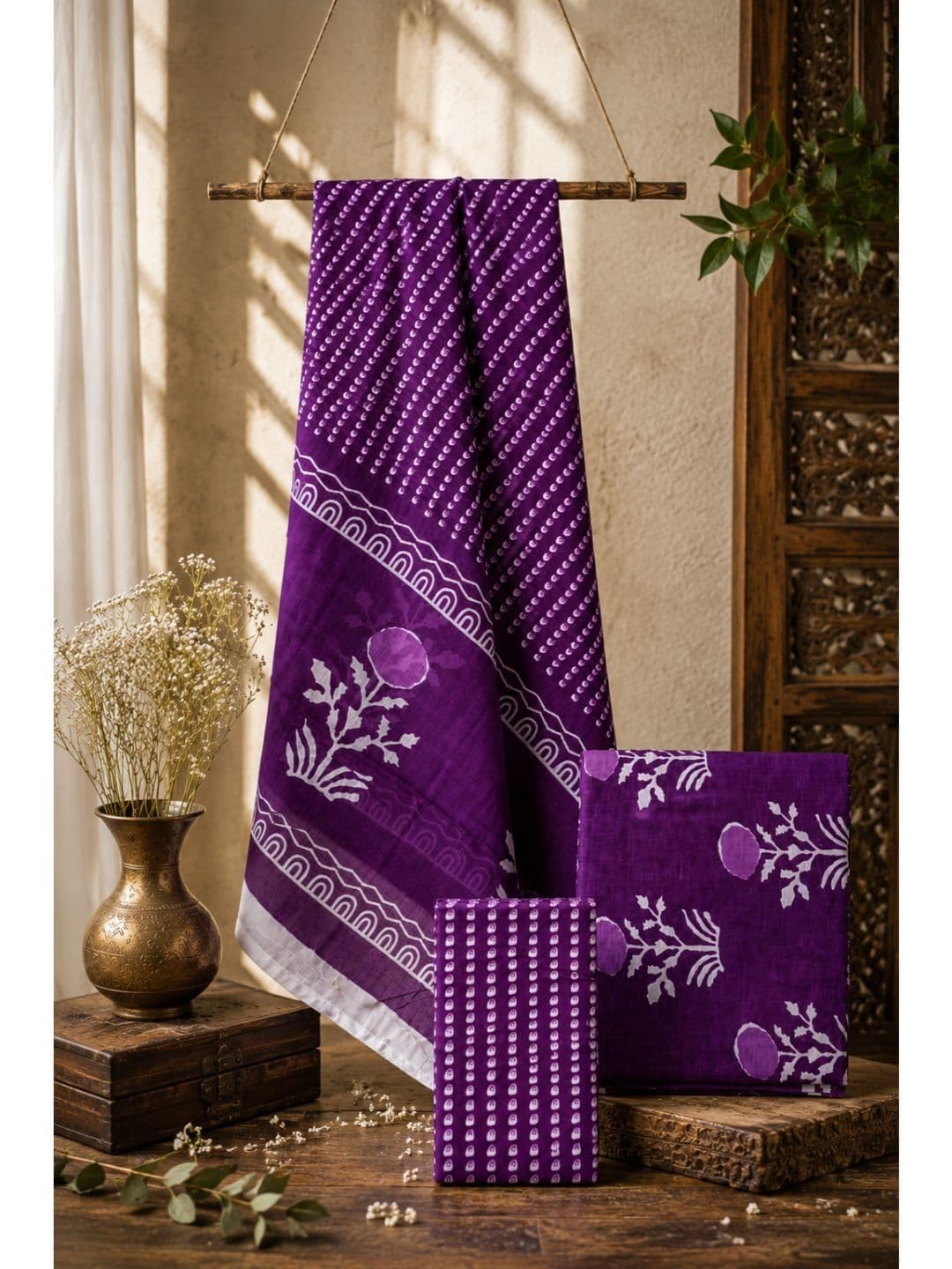 DATTA BUTTI Printed Unstitched Dress Material - view 1
