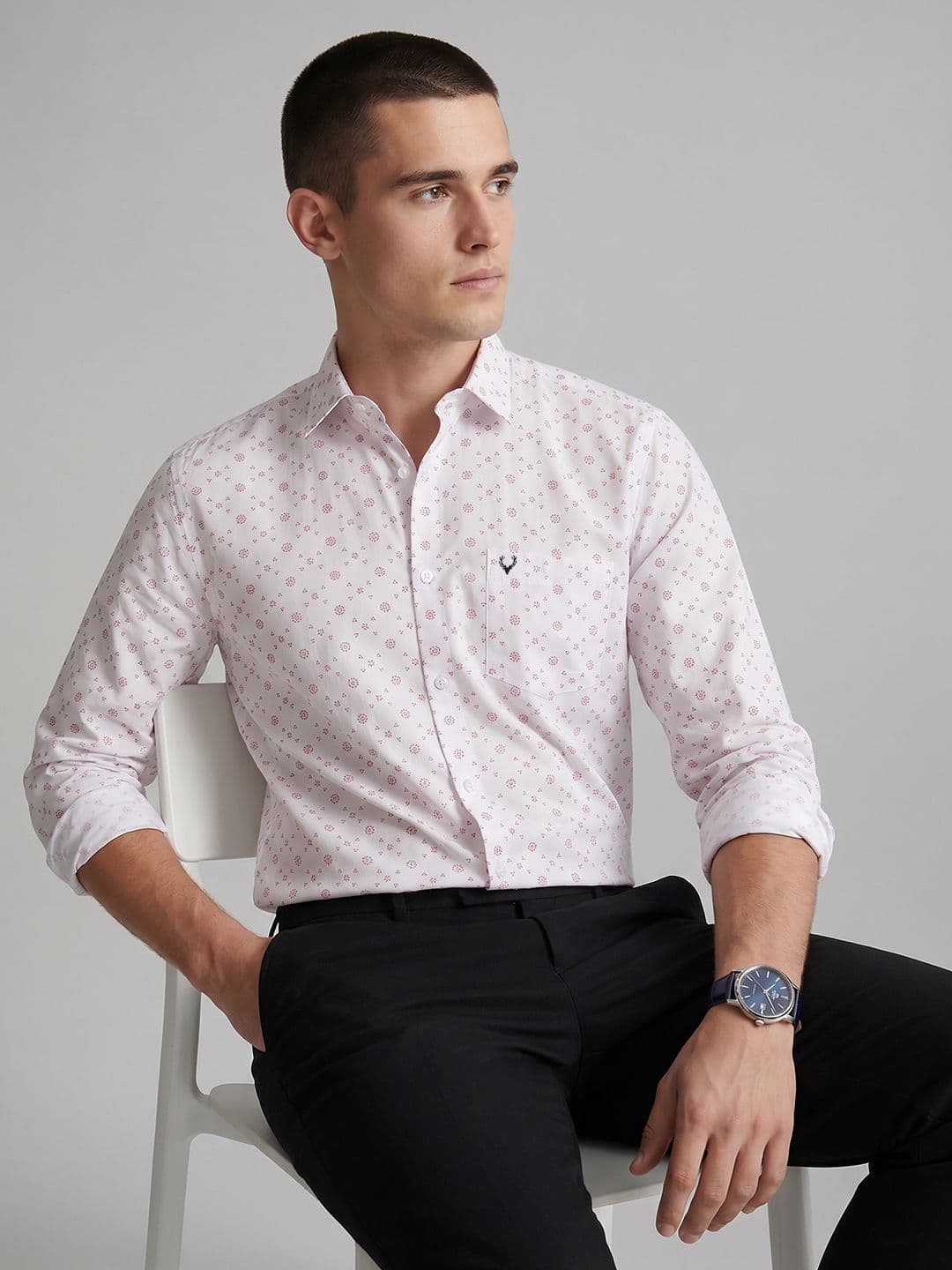 Allen Solly Sport Fit Printed Pure Cotton Formal Shirt - view 1