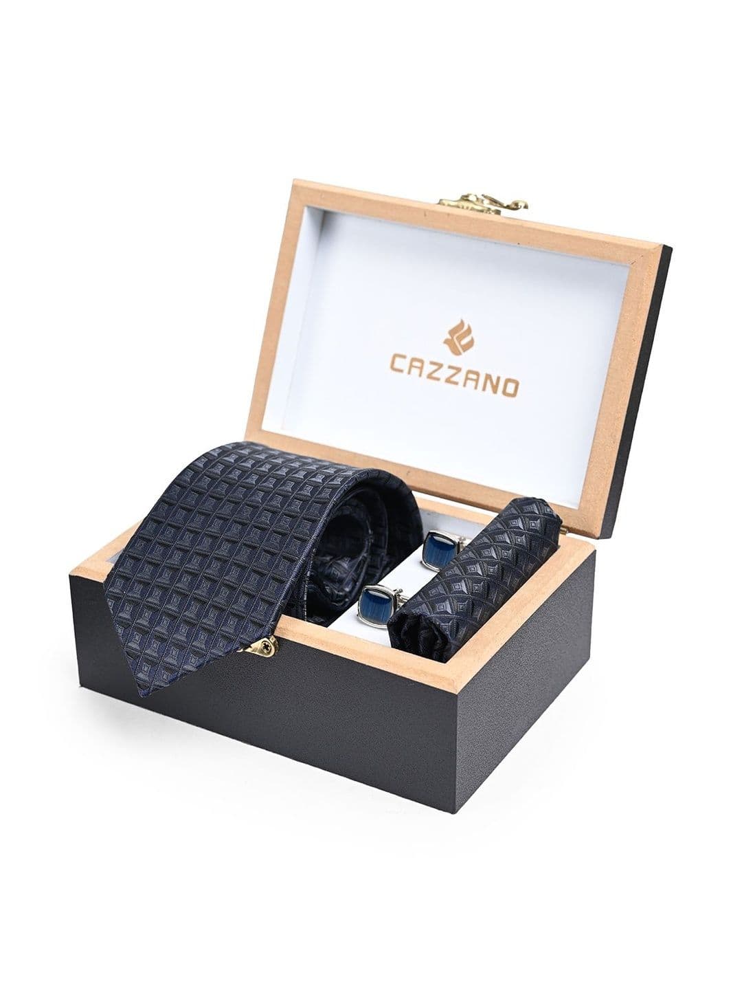 Cazzano Printed Ties and Cufflinks - view 1