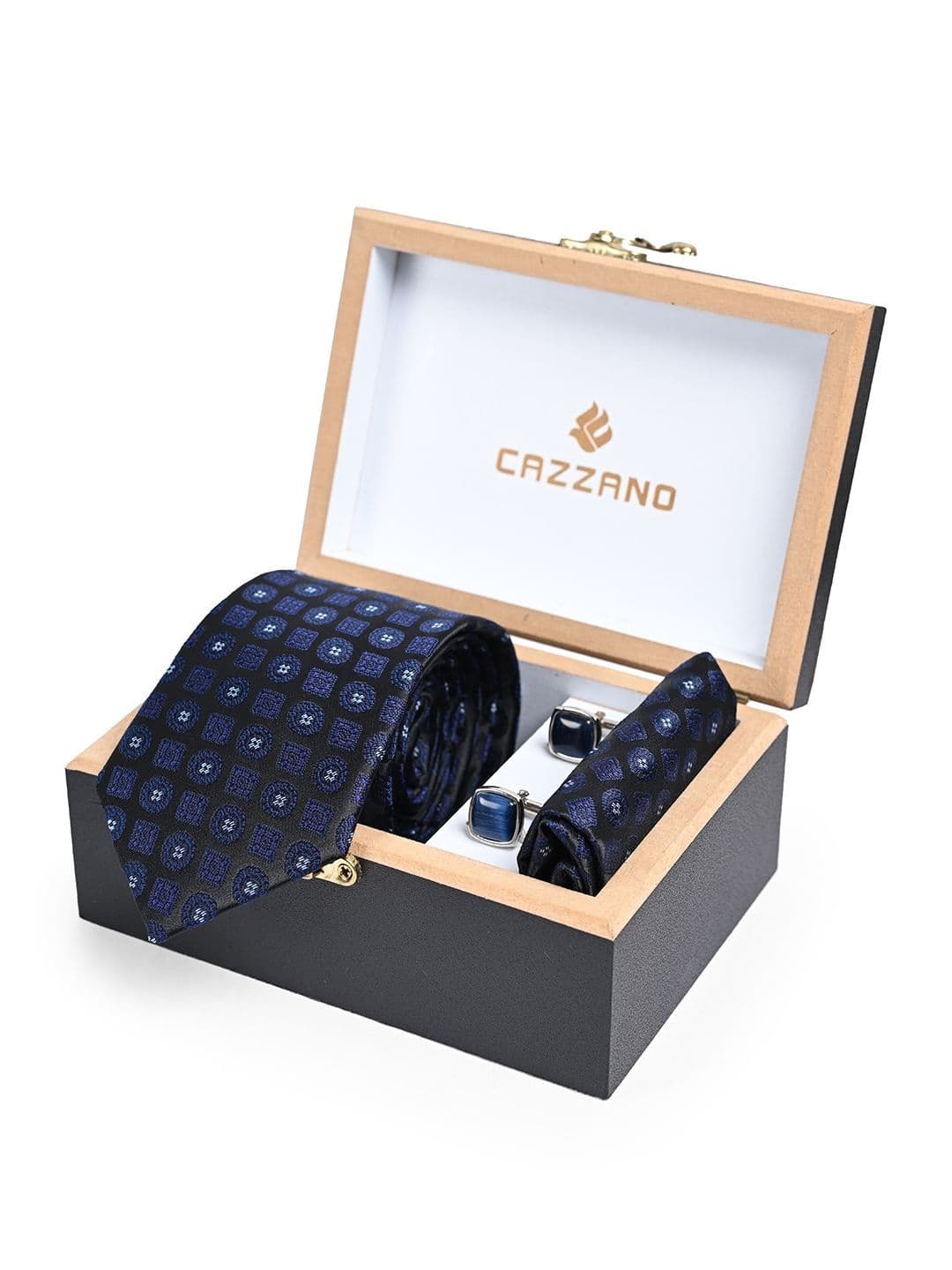 Cazzano Printed Ties and Cufflinks - view 1