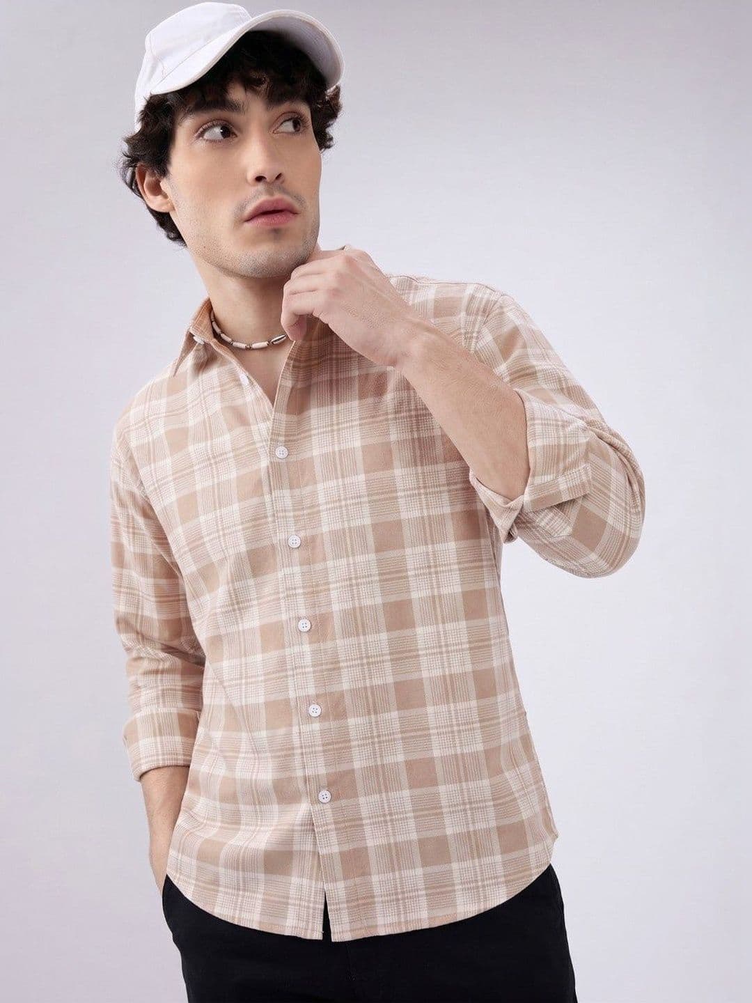 CHARLOTTE GRACIOUS Men Comfort Slim Fit Checked Casual Shirt - view 1