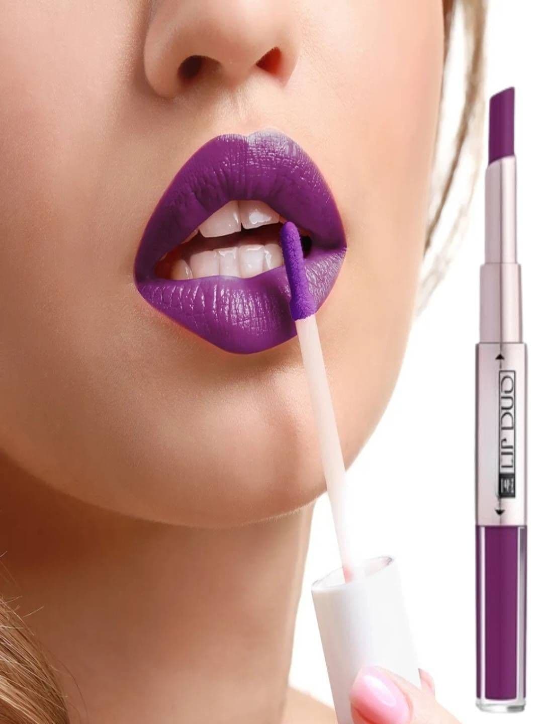 ZOOHI 2 In 1 Long Lasting Lip Duo Lipstick - 8 ml - Purple - view 1