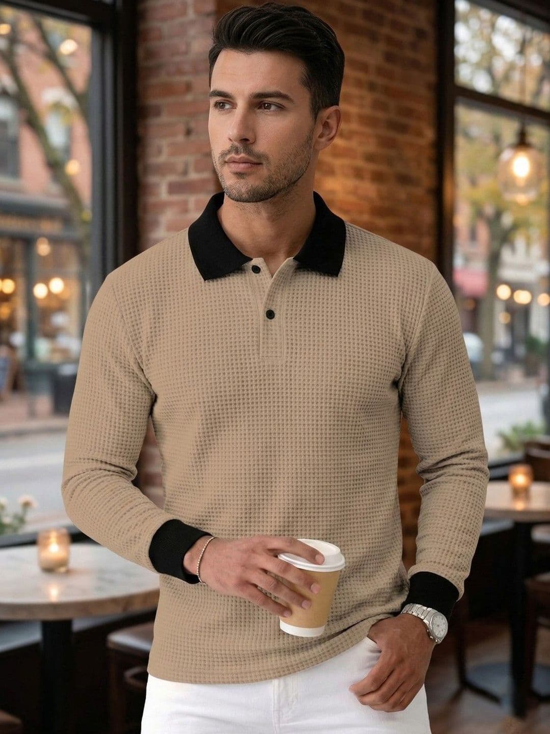 Starvy Men Polo Collar Pockets T-shirt - view 1