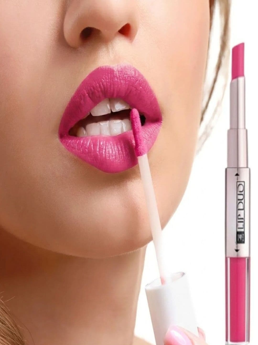 Phiz Beauty 2 In 1 Long Lasting Lip Duo Lipstick - 8 ml - Pink - view 1