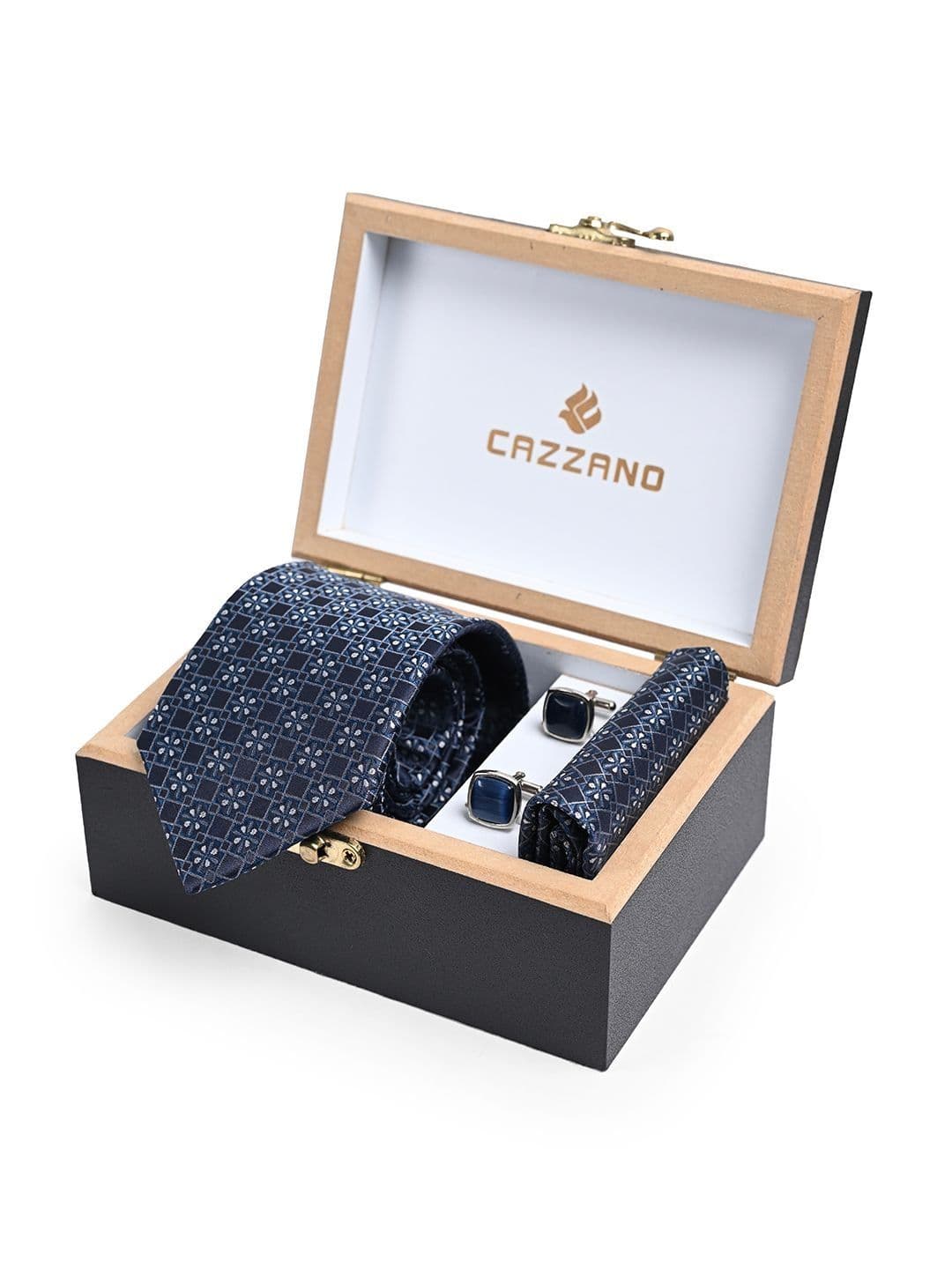 Cazzano Printed Ties and Cufflinks - view 1