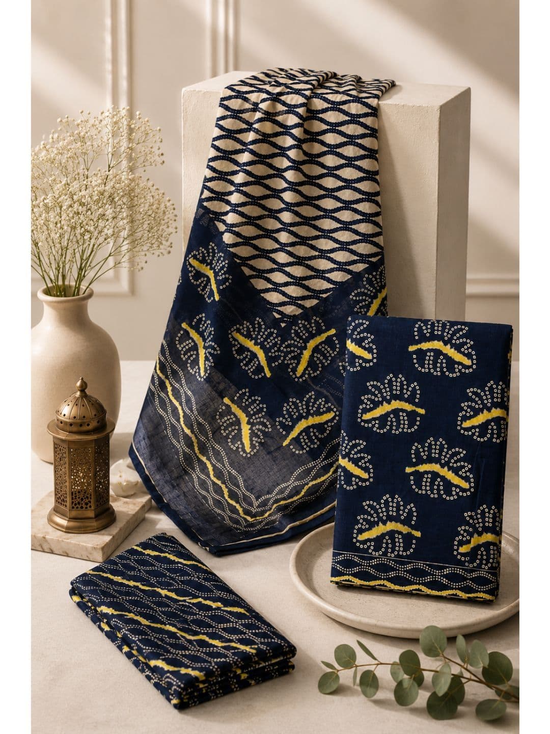 Dhaaga Ghar Printed Pure Cotton Unstitched Dress Material - view 1
