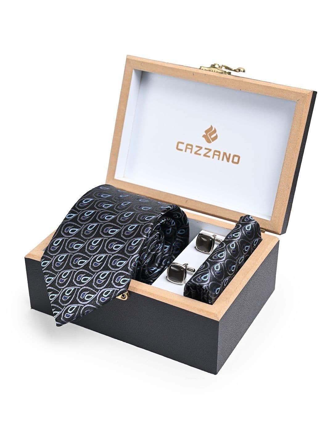 Cazzano Printed Ties and Cufflinks - view 1