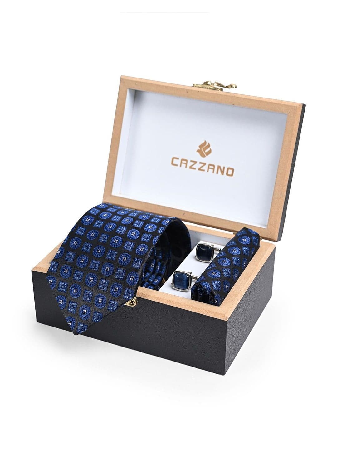 Cazzano Printed Ties and Cufflinks - view 1