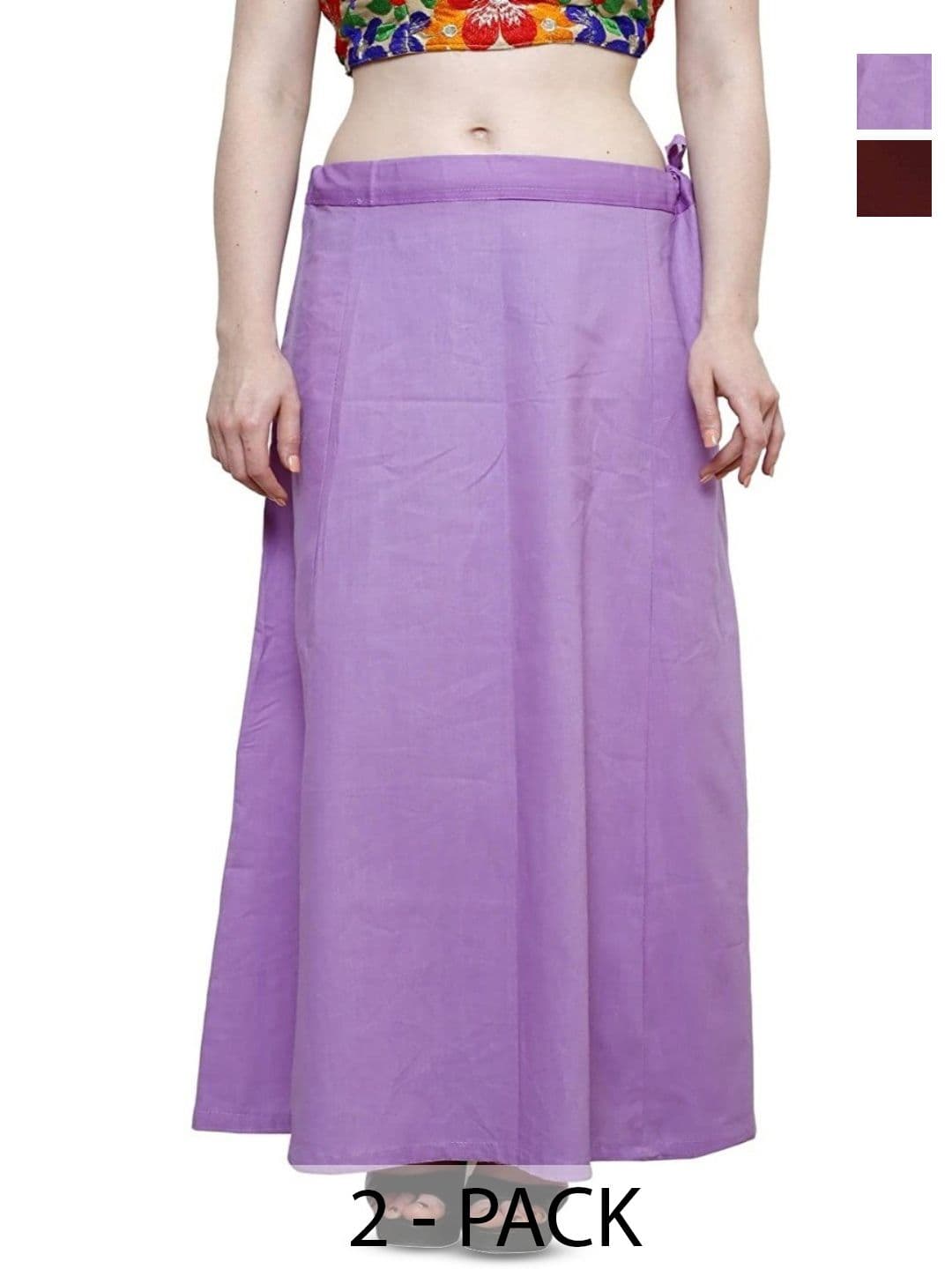 Guddan Pack Of 2 Mid-Rise Cotton Saree Shapewear - view 1