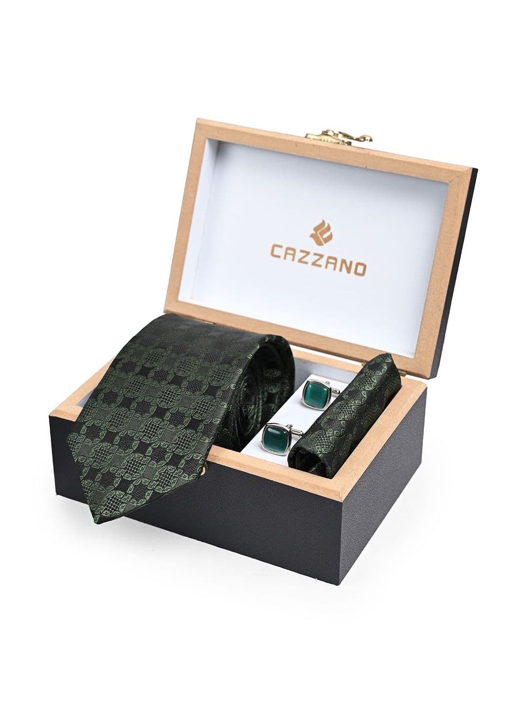 Cazzano Printed Ties and Cufflinks - view 1