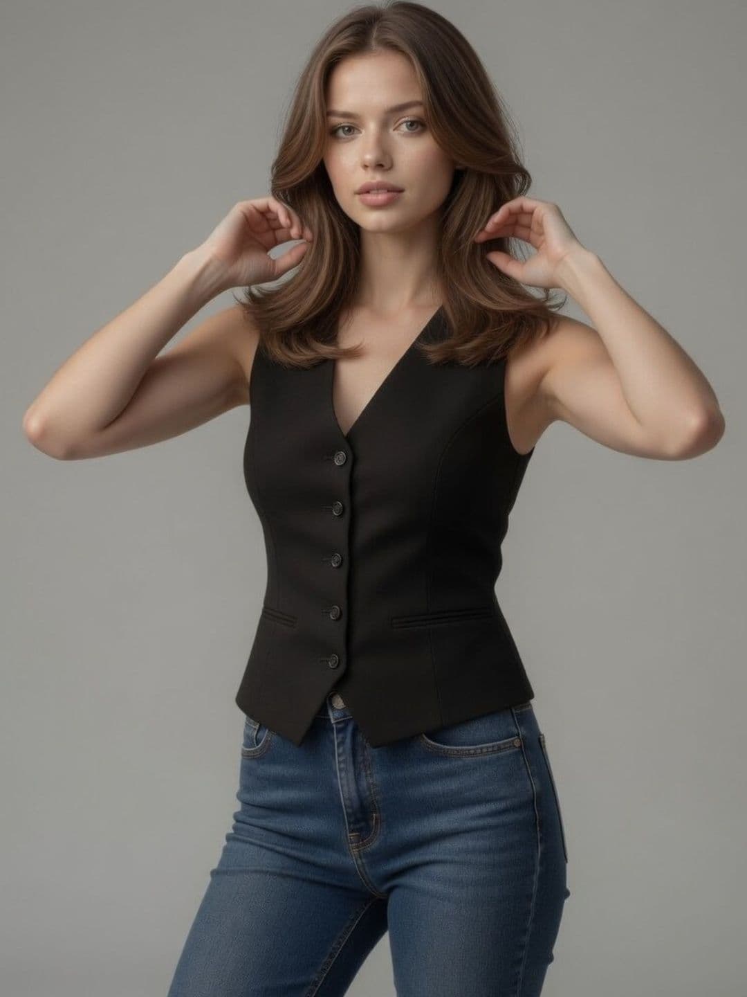 The Roadster Lifestyle Co Sleeveless Slim Fit Waistcoat Top - view 1
