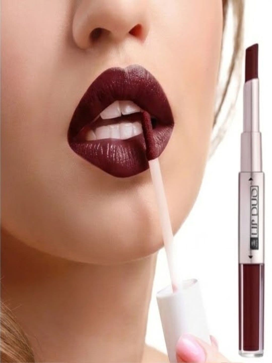 dr ursus 2 In 1 Long Lasting Lip Duo Lipstick - 8 ml - Maroon - view 1