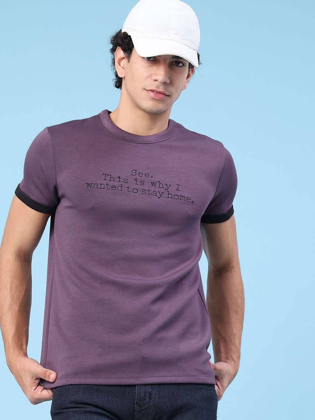 V-Mart Men Typography Printed T-shirt - view 1