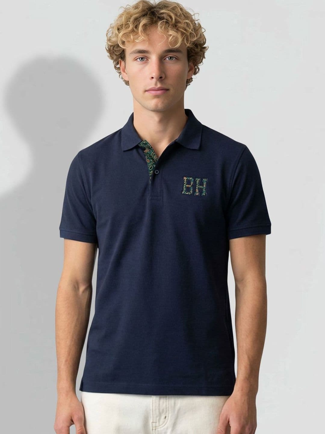 Being Human Men Polo Collar Applique T-shirt - view 1
