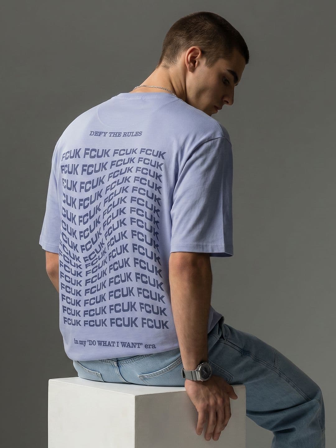 FCUK Brand Logo Printed Pure Cotton T-Shirt - view 1