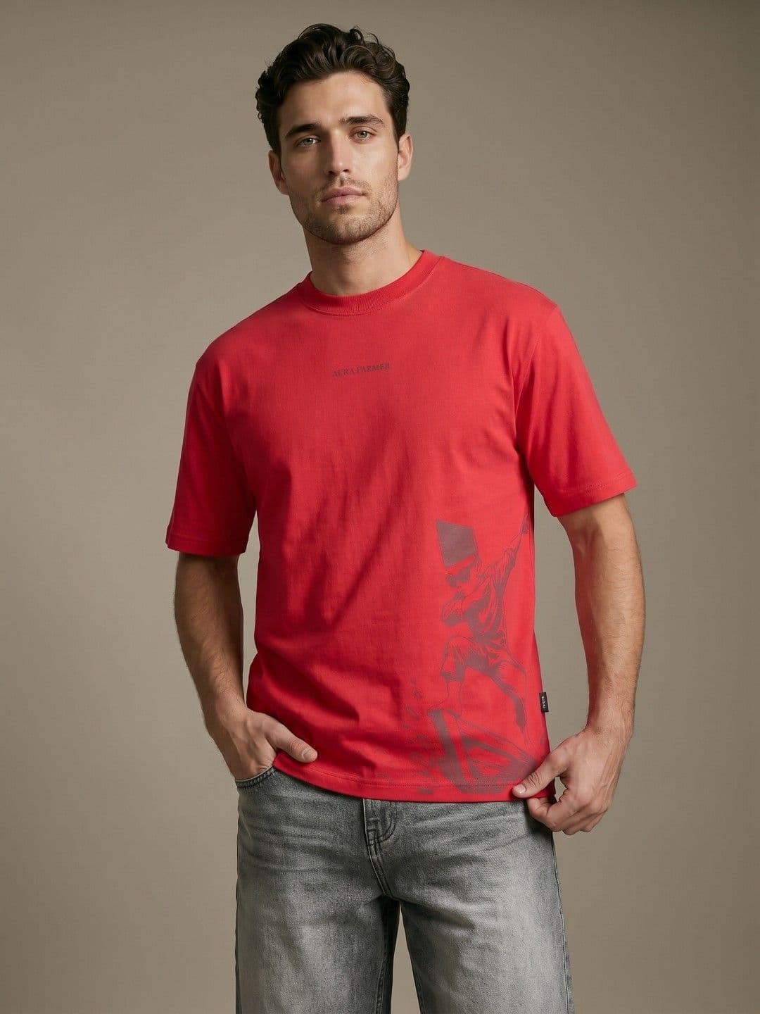 glitchez Relaxed Fit Cotton T-shirt - view 1
