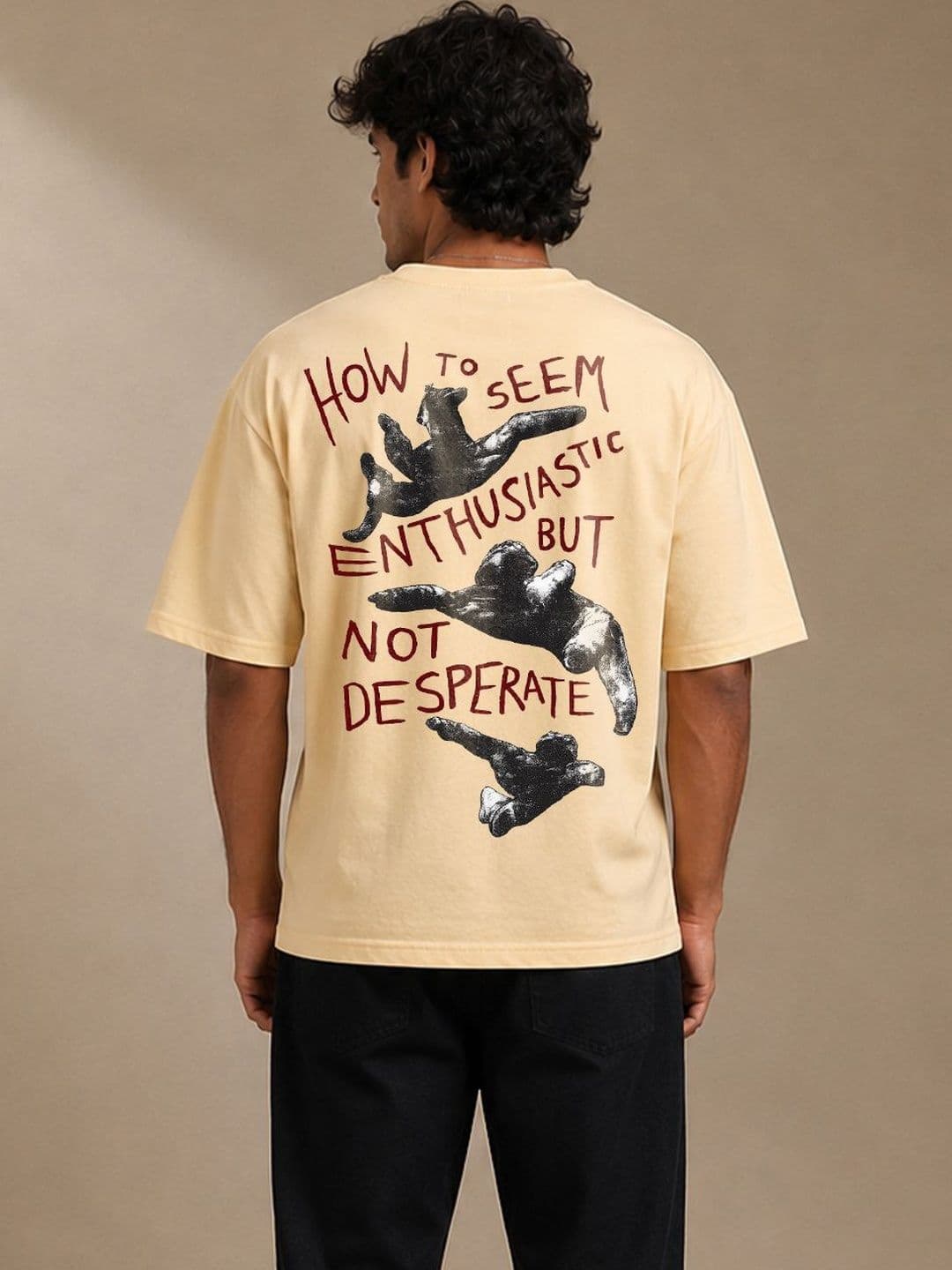 BEOVER Men Typography Printed T-shirt - view 1