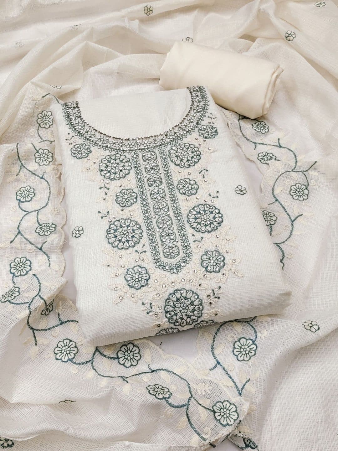 Dhaaga Ghar Embroidered Unstitched Dress Material - view 1