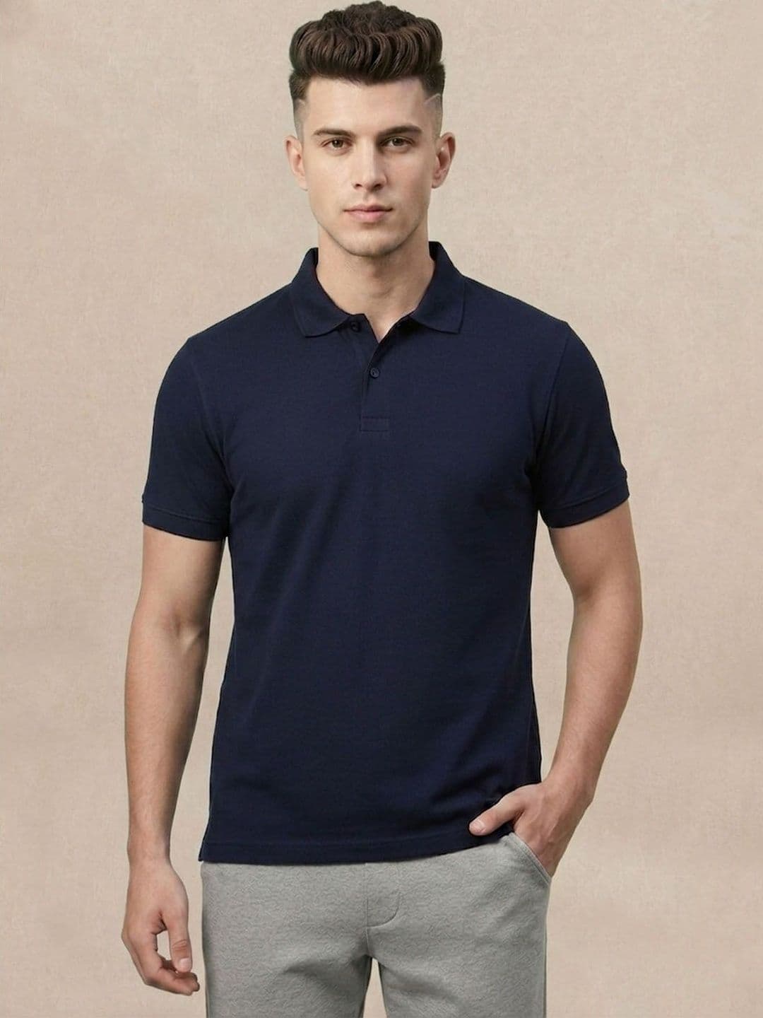 The Roadster Lifestyle Co Polo Collar Short Sleeves T-Shirt - view 1
