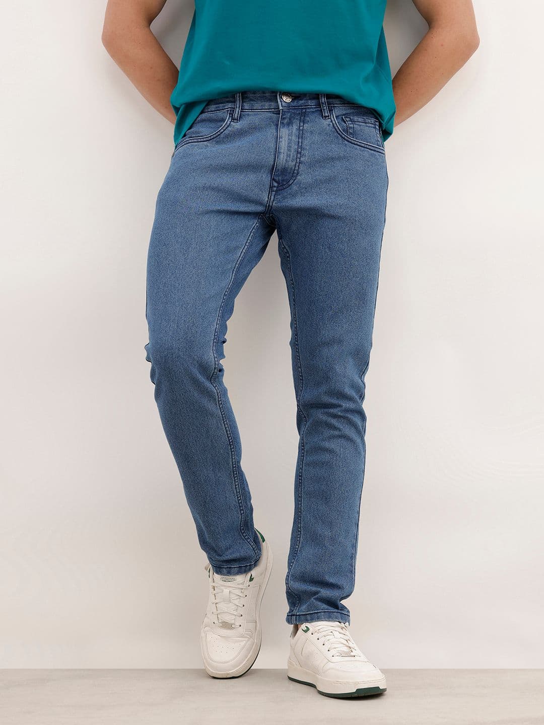 WROGN Men Slim Fit Mid-Rise Cotton Jeans - view 1
