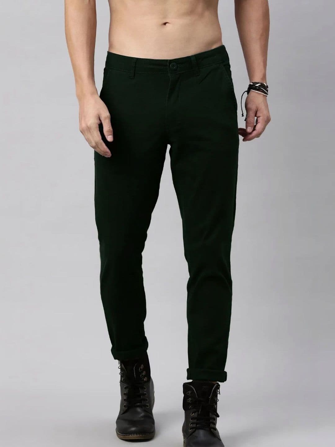 R.Code by The Roadster Life Co. Men Slim Fit Trousers - view 1