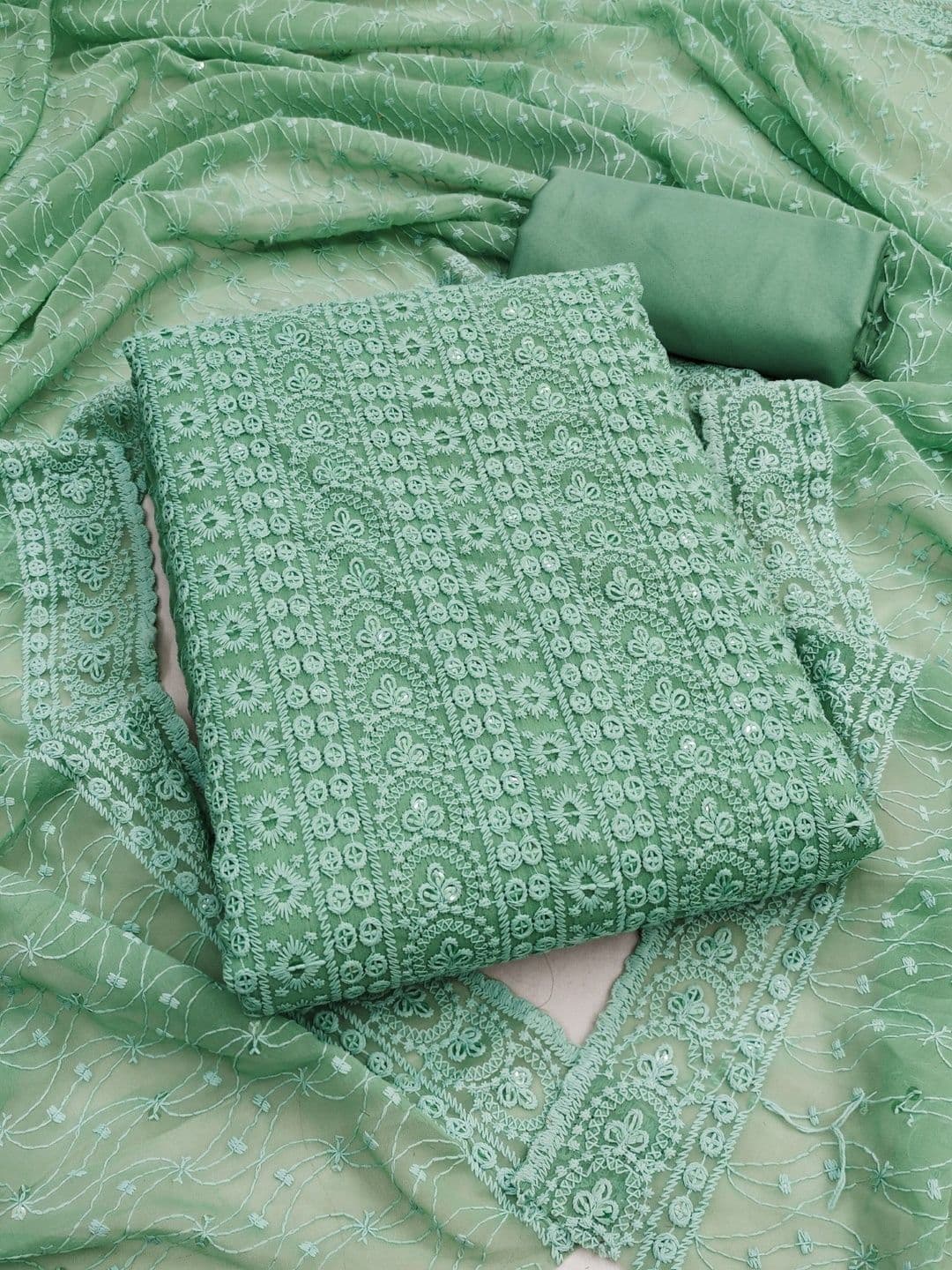 Dhaaga Ghar Embroidered Unstitched Dress Material - view 1