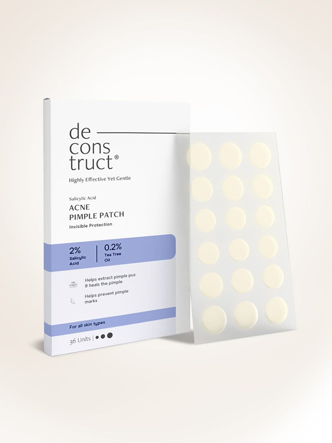 deconstruct 2% Salicylic Acid Hydrocolloid Acne Pimple Patch - view 1
