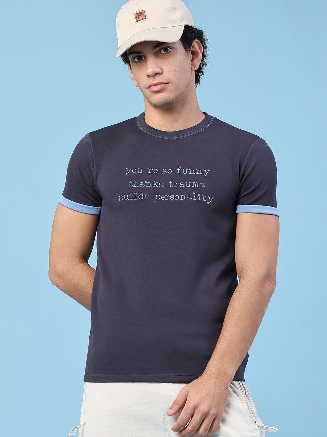 V-Mart Men Typography Printed T-shirt - view 1