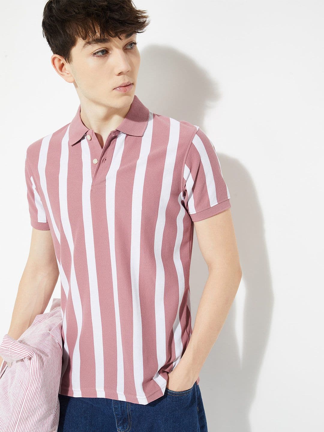 max Striped Polo Collar Casual T-shirt - view 1