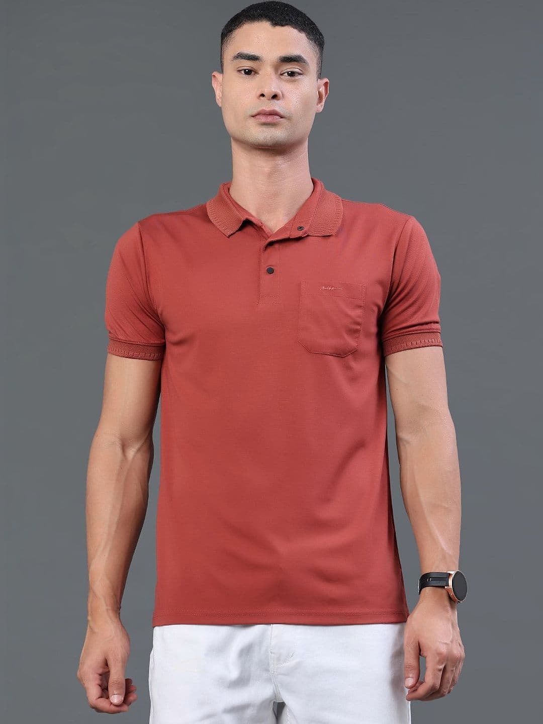 V-Mart Men Polo Collar Pockets T-shirt - view 1