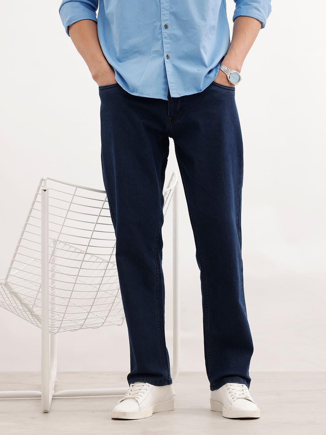 WROGN Men Relaxed Fit Mid-Rise Stretchable Jeans - view 1