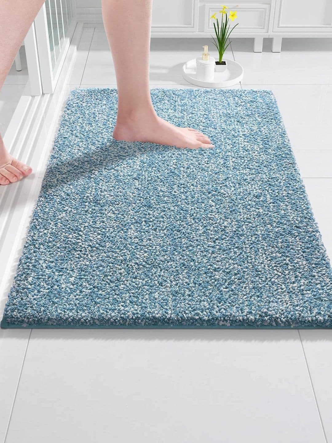 AaHo Decor Blue & White Anti-Slip High Absorbent Doormats - view 1