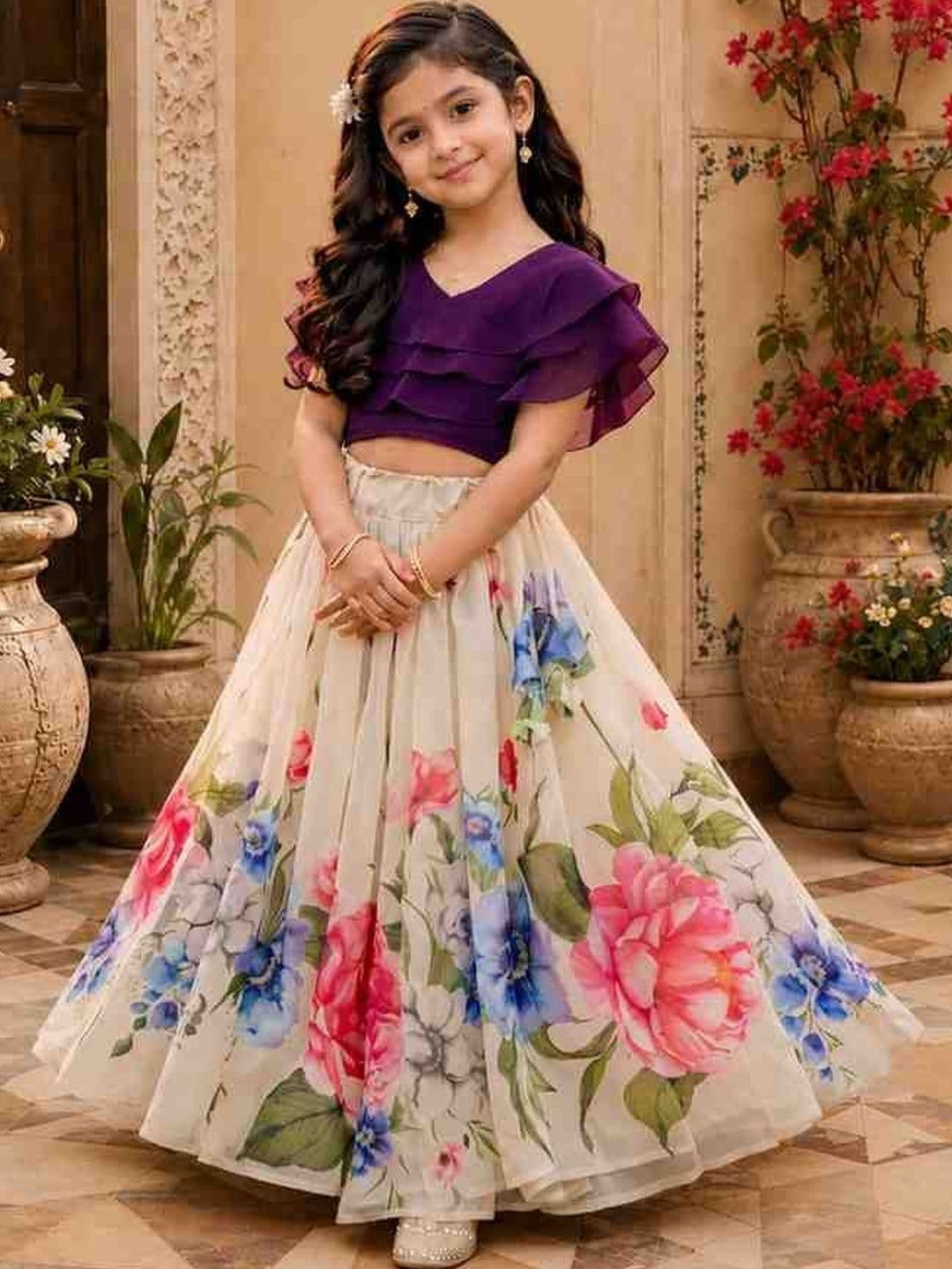 KALINI Girls Semi-Stitched Lehenga & Ready to Wear - view 1