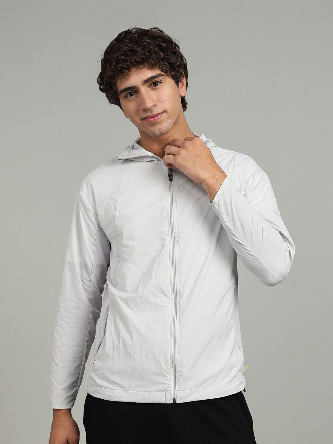 BLUE TYGA Men Lightweight Crop Outdoor Open Front Jacket - view 1