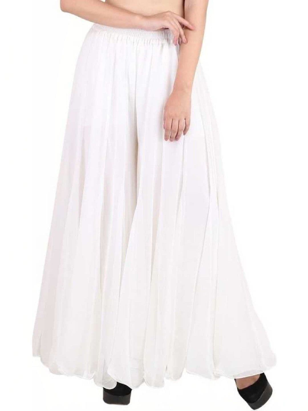 Farden Women Flared Handloom Georgette Ethnic Palazzos - view 1