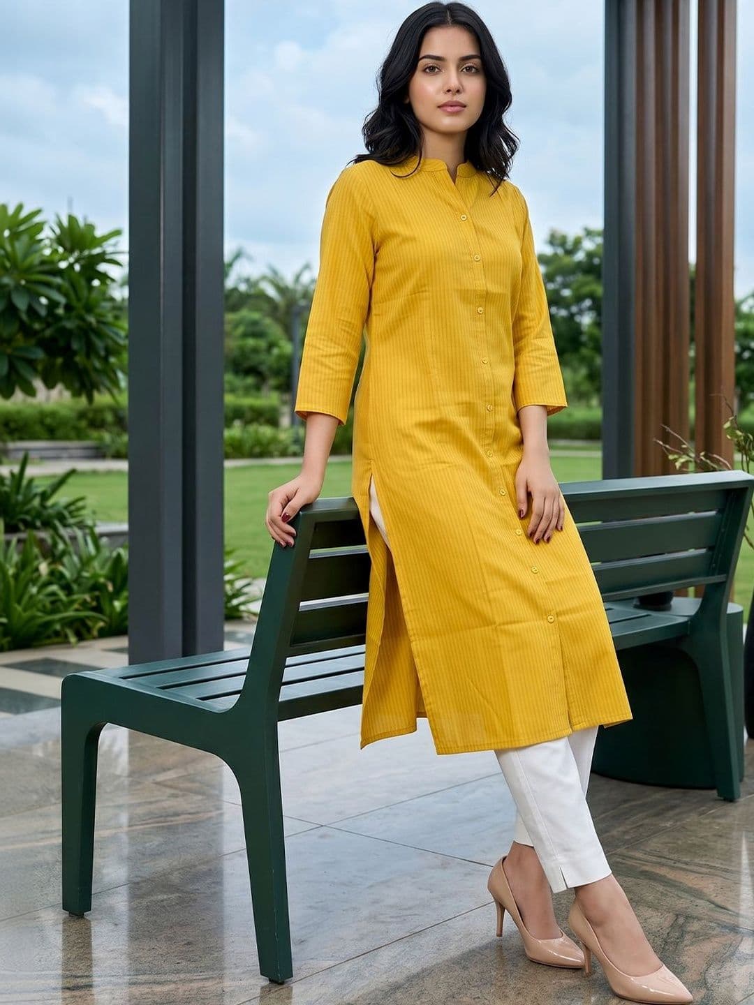 Varanga Women Striped Kurta - view 1