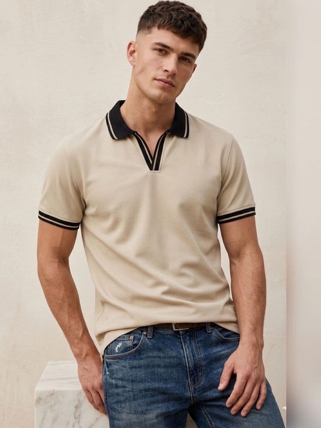 HERE&NOW Men Polo Collar T-shirt - view 1