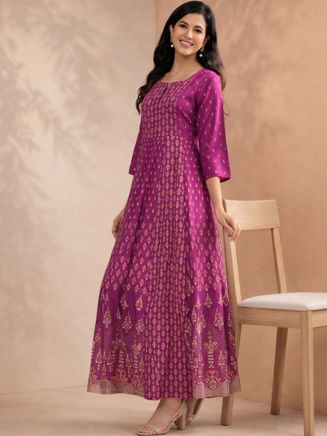 HERE&NOW X Minu Fashions Ethnic Motifs Printed Kurti - view 1