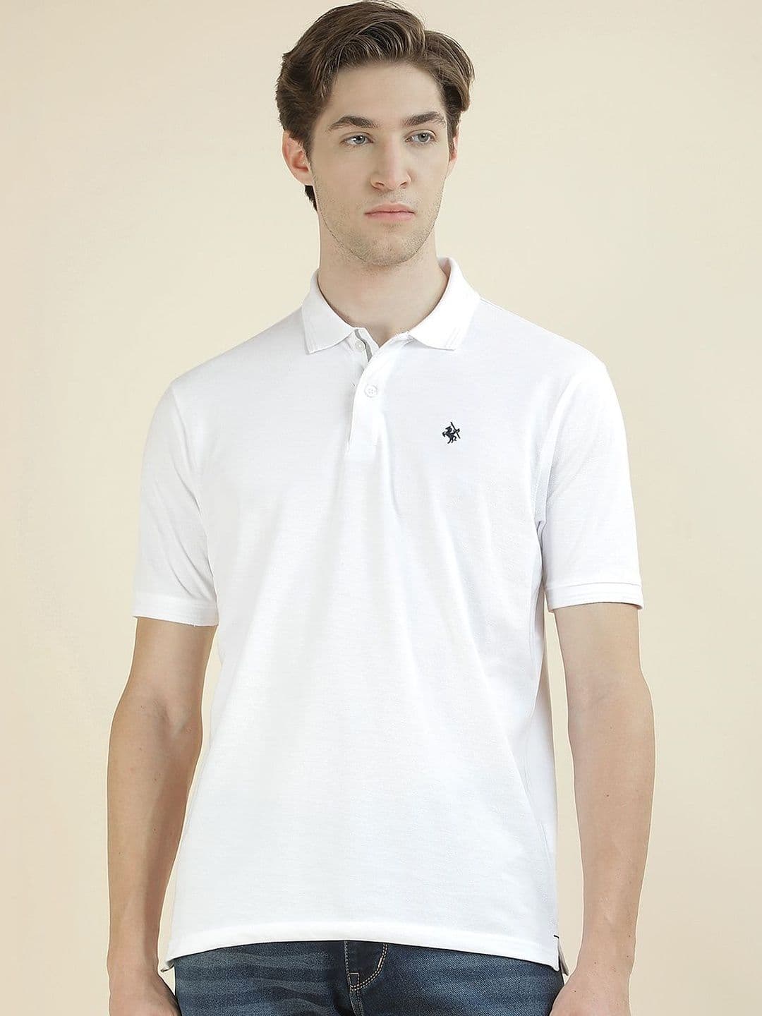 Cantabil Men Brand Logo Polo Collar T-shirt - view 1