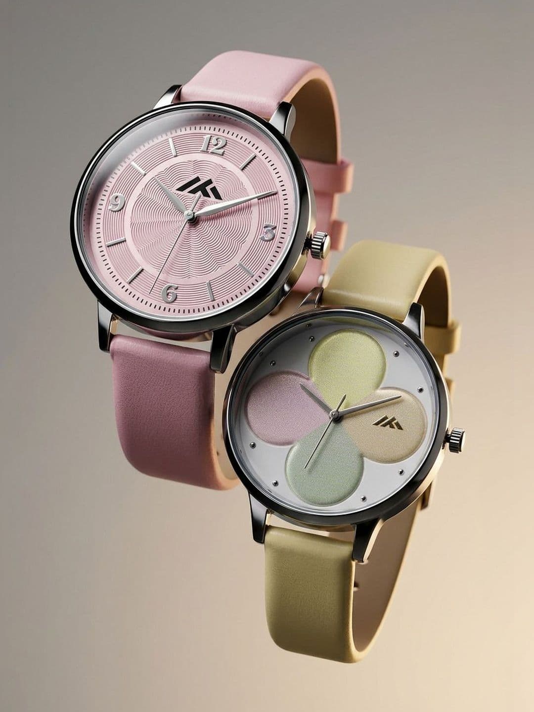 VIRAKTI Women Dial & Leather Straps Analogue Watch G-17-PINK-G-35-YELLOW-COMBO VIR - view 1