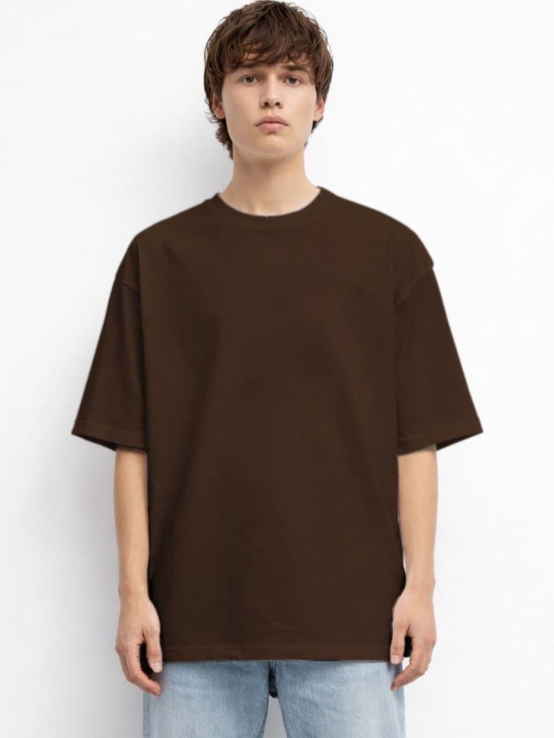 The Roadster Lifestyle Co Printed Oversized-Fit Cotton Round Neck T-Shirt - view 1