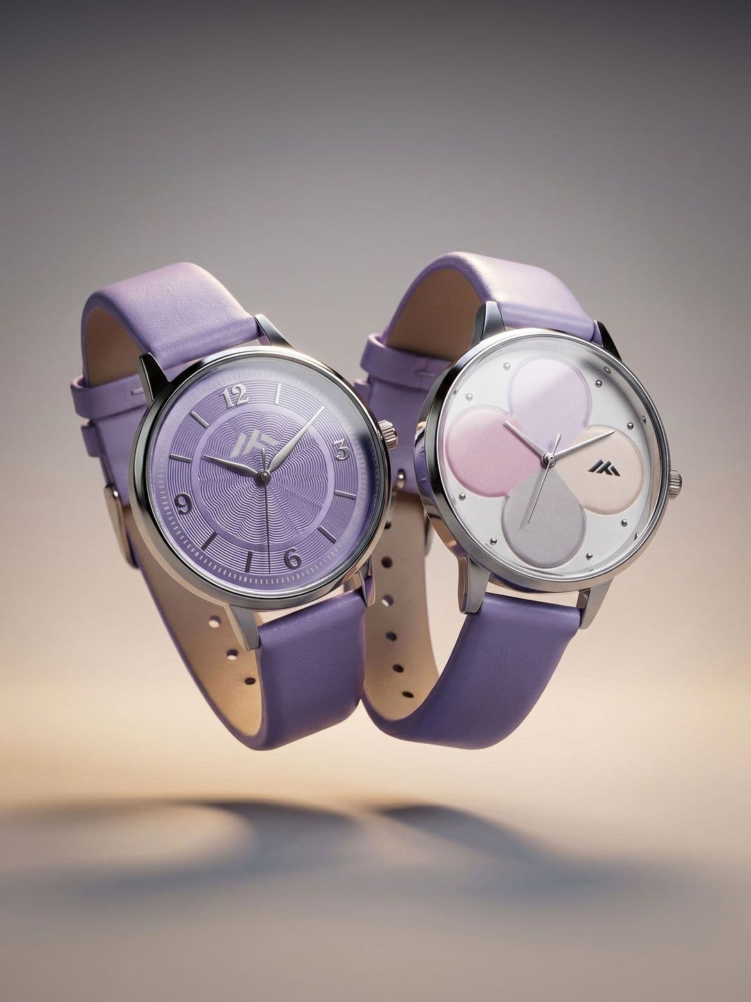 VIRAKTI Women Brass Dial & Leather Straps Analogue Watch G-17-PURPLE-G-35-PURPLE-COMBO VIR - view 1