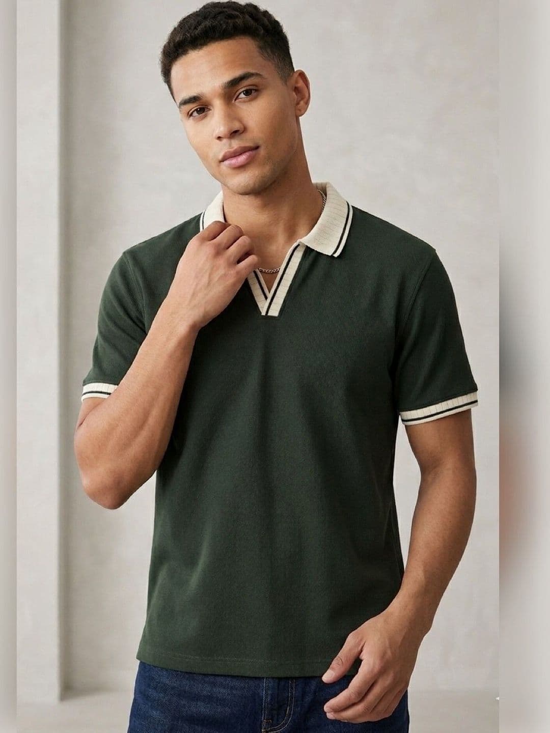 HERE&NOW Men Polo Collar T-shirt - view 1