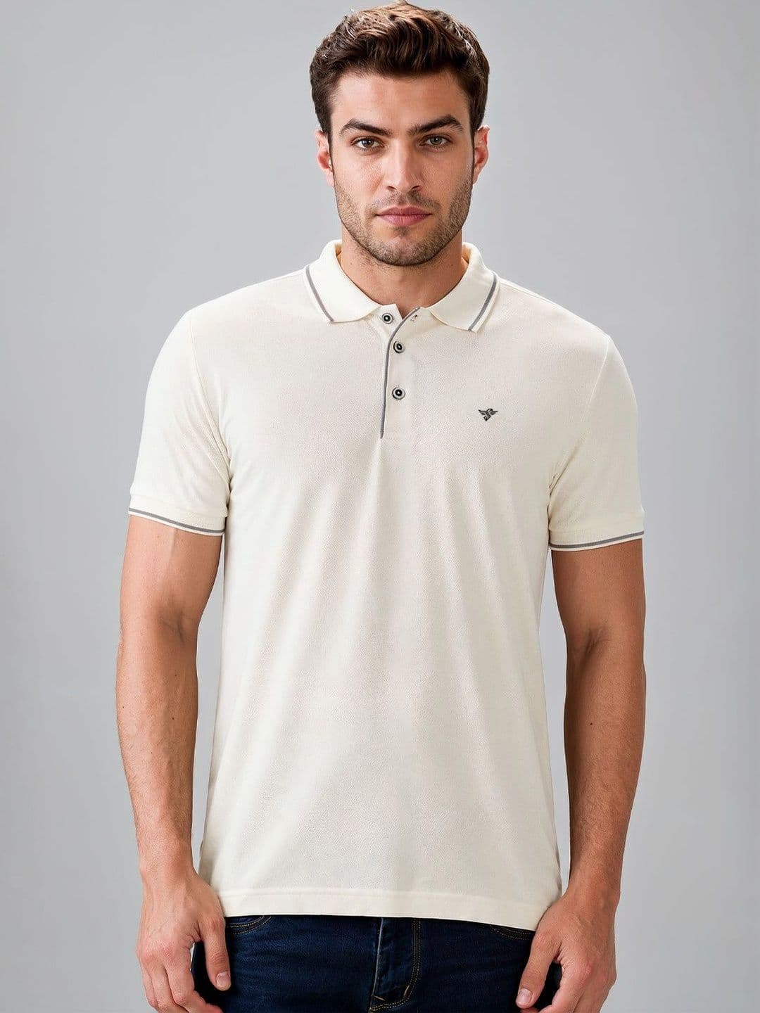 Status Quo Men Brand Logo Polo Collar T-shirt - view 1